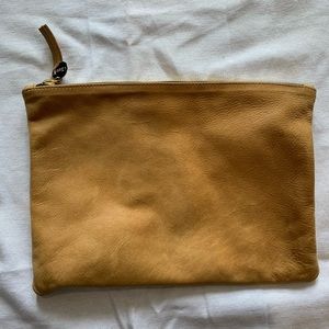 Clare V. Clare Vivier Leather Clutch tan